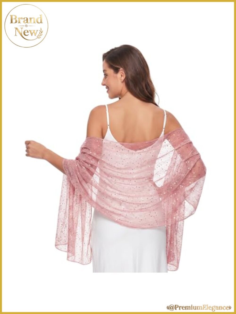 Sequin Shawl Wrap for Women - Sparkly Mesh Scarf Evening Dresses